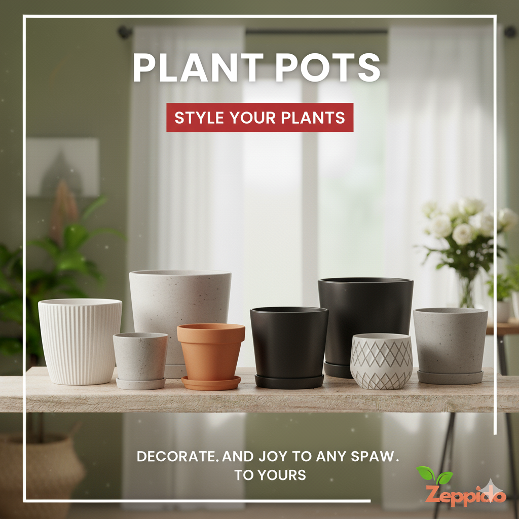 plastic pots.