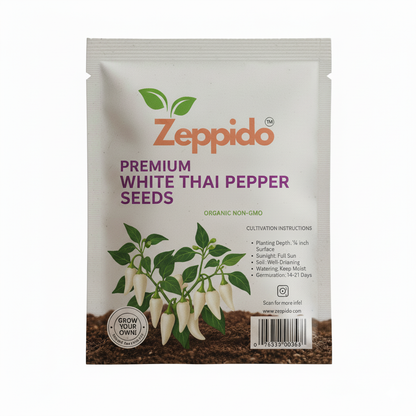 White Thai Pepper Seeds – Zeppido | High Yield | Extra Hot | Kitchen Garden Favourite